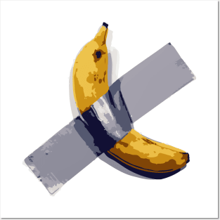 Banana Taped To Wall Posters and Art